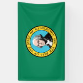 ワシントン州旗 横断幕 (縦)