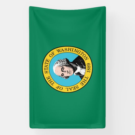 ワシントン州旗 横断幕 (縦)