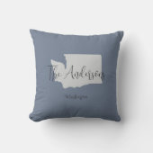 ワシントン州概要ミニマル装飾用クッション クッション (正面)