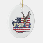 ワシントン州統一された州マップUSAお土産 セラミックオーナメント (右)