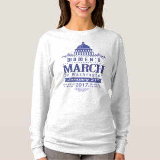 ワシントン州2017のブルーグレーの百万人の女性の3月 Tシャツ