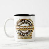 ワシントン州2017の黒い金ゴールドの百万のレディース3月 ツートーンマグカップ (左)