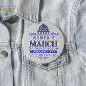 ワシントン州2017ボタンPinの百万のレディース3月 缶バッジ (インサイチュ)