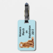 ワシントン州2017年の女性の3月 ラゲッジタグ (裏面縦)