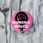 ワシントン州2017年1月21日の女性の3月 缶バッジ (インサイチュ)