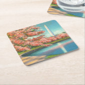 ワシントン州 スクエアペーパーコースター (アングル)