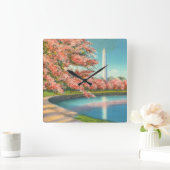 ワシントン州 スクエア壁時計 (ホーム)