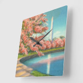 ワシントン州 スクエア壁時計 (傾斜)