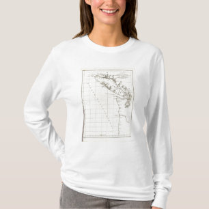 ワシントン州、ブリティッシュ・コロンビア、バンクーバーの地図 Tシャツ