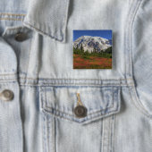 ワシントン州、レイニア山国立公園、パラダイスバレー 缶バッジ (インサイチュ)