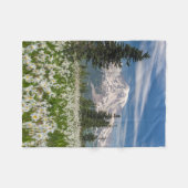 ワシントン州、レイニア山国立公園 1 フリースブランケット (正面(横))
