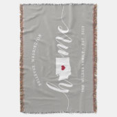 ワシントン州 自宅 おしゃれな ラスティック スローブランケット (正面縦)