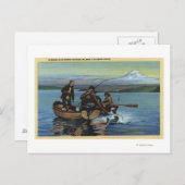 ワシントン州 – 鮭を釣る漁師の見解 ポストカード (正面/裏面)