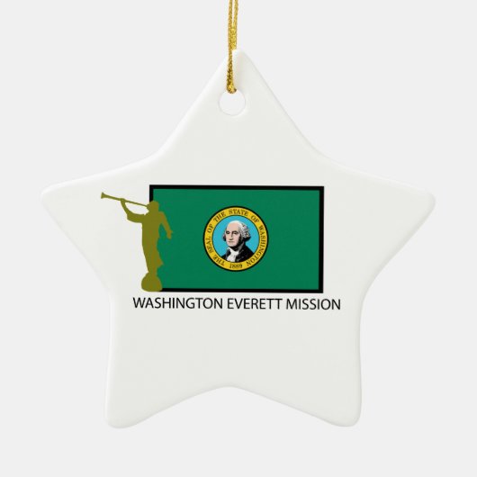 ワシントン州EVERETTの代表団LDS CTR セラミックオーナメント (正面)
