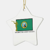 ワシントン州EVERETTの代表団LDS CTR セラミックオーナメント (左)