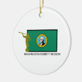 ワシントン州EVERETTの代表団LDS CTR セラミックオーナメント (左)