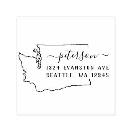 ワシントン差出人住所スタンプ自己インク セルフインキングスタンプ