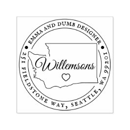 ワシントン差出人住所スタンプ自己インク セルフインキングスタンプ