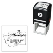 ワシントン差出人住所スタンプ自己インク セルフインキングスタンプ (インサイチュ)