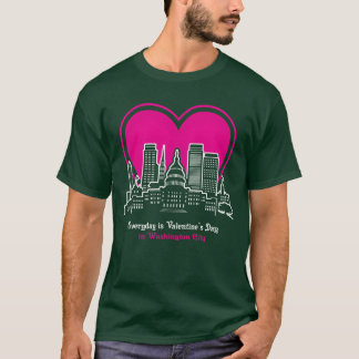 ワシントン市でのバレンタインデーの友人 Tシャツ
