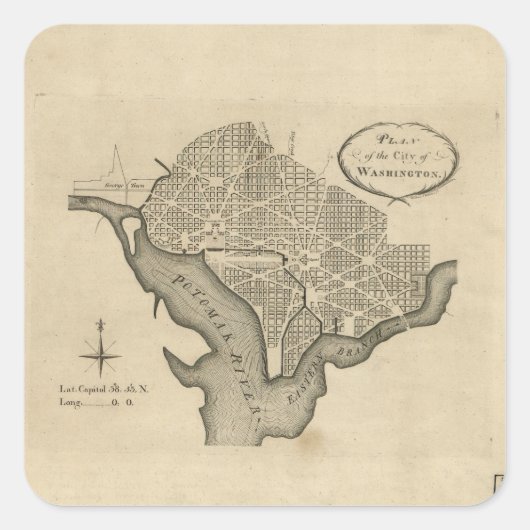 ワシントン市計画(1794年) スクエアシール (正面)
