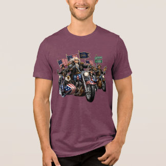 ワシントン建国の父たちバイカーギャング250周年ライド トライブレンドTシャツ