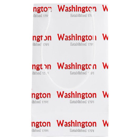 ワシントン抱き枕、小さな光沢 スモールペーパーバッグ (正面)