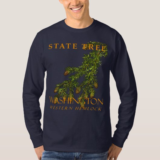 ワシントン準州の樹 西部ツガ Tシャツ (正面)