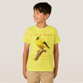 ワシントン準州の鳥 アメリカコ goldfinch tシャツ (正面フル)