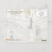 ワシントン素晴らしDC、米国議会図書館ホール ポストカード (裏面)