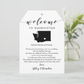 ワシントン結婚ズウェルカムラベル、レター&旅程 (スタンド正面)