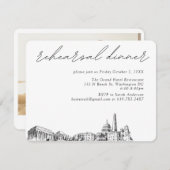 ワシントン結婚DCのリハエレガントーサルディナー エンクロージャーカード (正面/裏面)