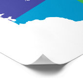 ワシントン色バースト ポスター (角)