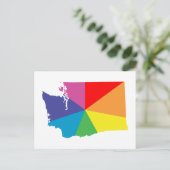 ワシントン色バースト ポストカード (スタンド正面)