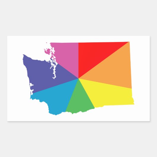 ワシントン色バースト 長方形シール (正面)