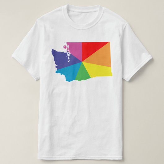 ワシントン色バースト Tシャツ (デザイン正面)