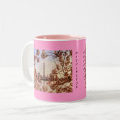ワシントン記念塔および桜のマグ ツートーンマグカップ (正面左)