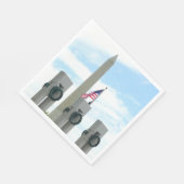 ワシントン記念塔とDCの第二次世界大戦記念碑 スタンダードランチョンナプキン (角)