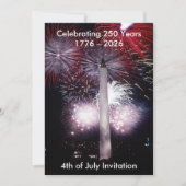 ワシントン記念塔 250周年 7月4日パーティー 招待状 (正面)