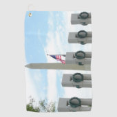 ワシントン記念碑とワシントンDCメモリアル ゴルフタオル (正面)