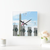 ワシントン記念碑とワシントンDCメモリアル スクエア壁時計 (ホーム)