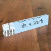 ワシントン記念碑とワシントンDCメモリアル デスクネームプレート (側面)