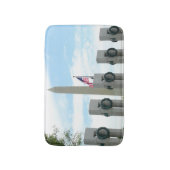 ワシントン記念碑とワシントンDCメモリアル バスマット (正面縦)