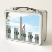 ワシントン記念碑とワシントンDCメモリアル メタルランチボックス (裏面)