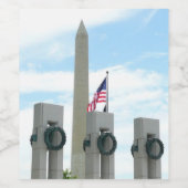 ワシントン記念碑とワシントンDCメモリアル ワインラベル (シングルラベル)