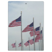 ワシントン記念碑のアメリカ国旗 クリップボード (裏面)
