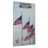 ワシントン記念碑のアメリカ国旗 クリップボード (右)