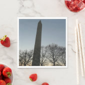 ワシントン記念碑の冬IIの風景 スタンダードランチョンナプキン (インサイチュ)