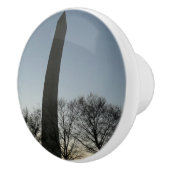 ワシントン記念碑の冬IIの風景 セラミックノブ (右)