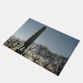 ワシントン記念碑の冬IIの風景 ドアマット (アングル)